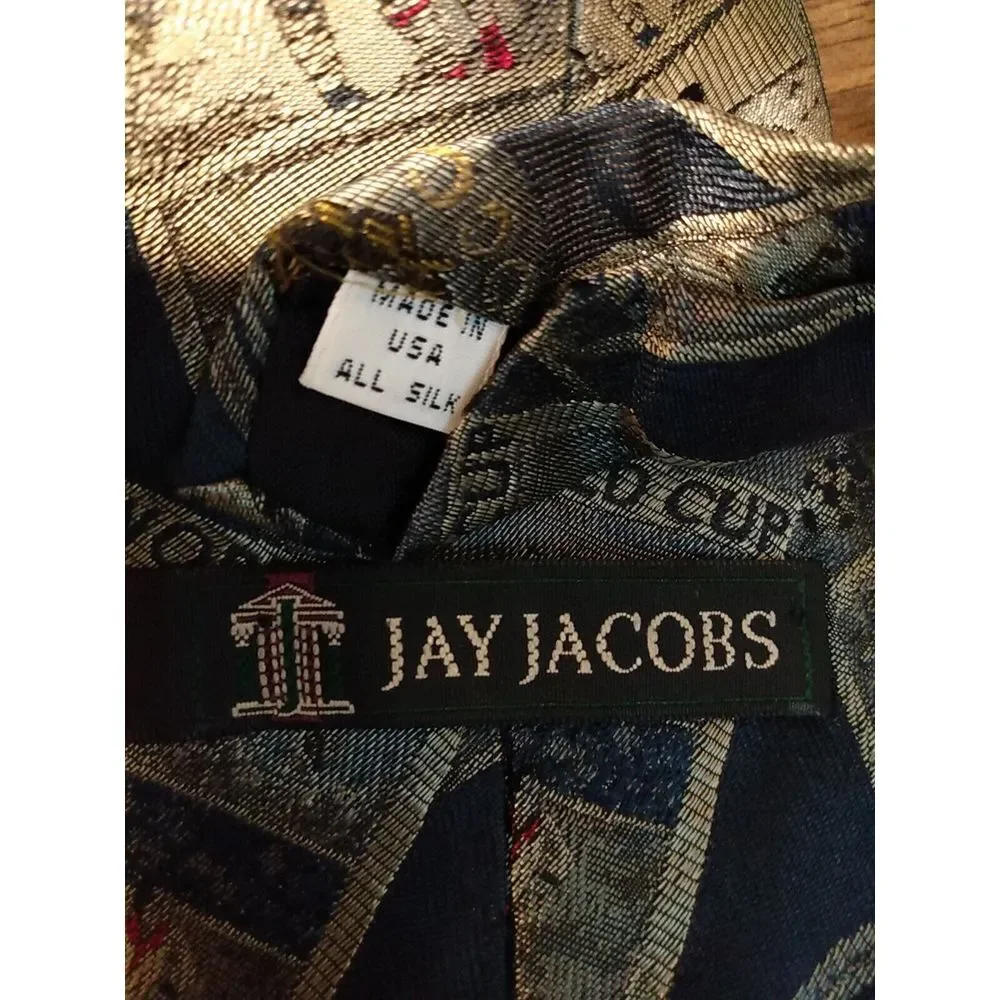 Jay Jacobs Men Silk World Cup Sports‎ Soccer Necktie